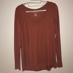 Long sleeve burnt orange shirt size M